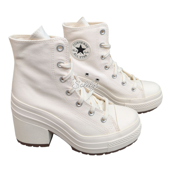 Converse Chuck 70 De Luxe Heel Platform Egret White Sneaker Mens 10 Womens 12 - Picture 8 of 10